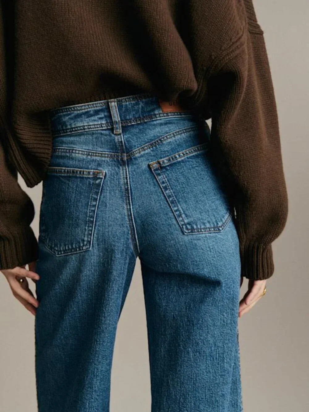Sezane Le Crop in denim blue sz 38/US 6 - Picture 2 of 8